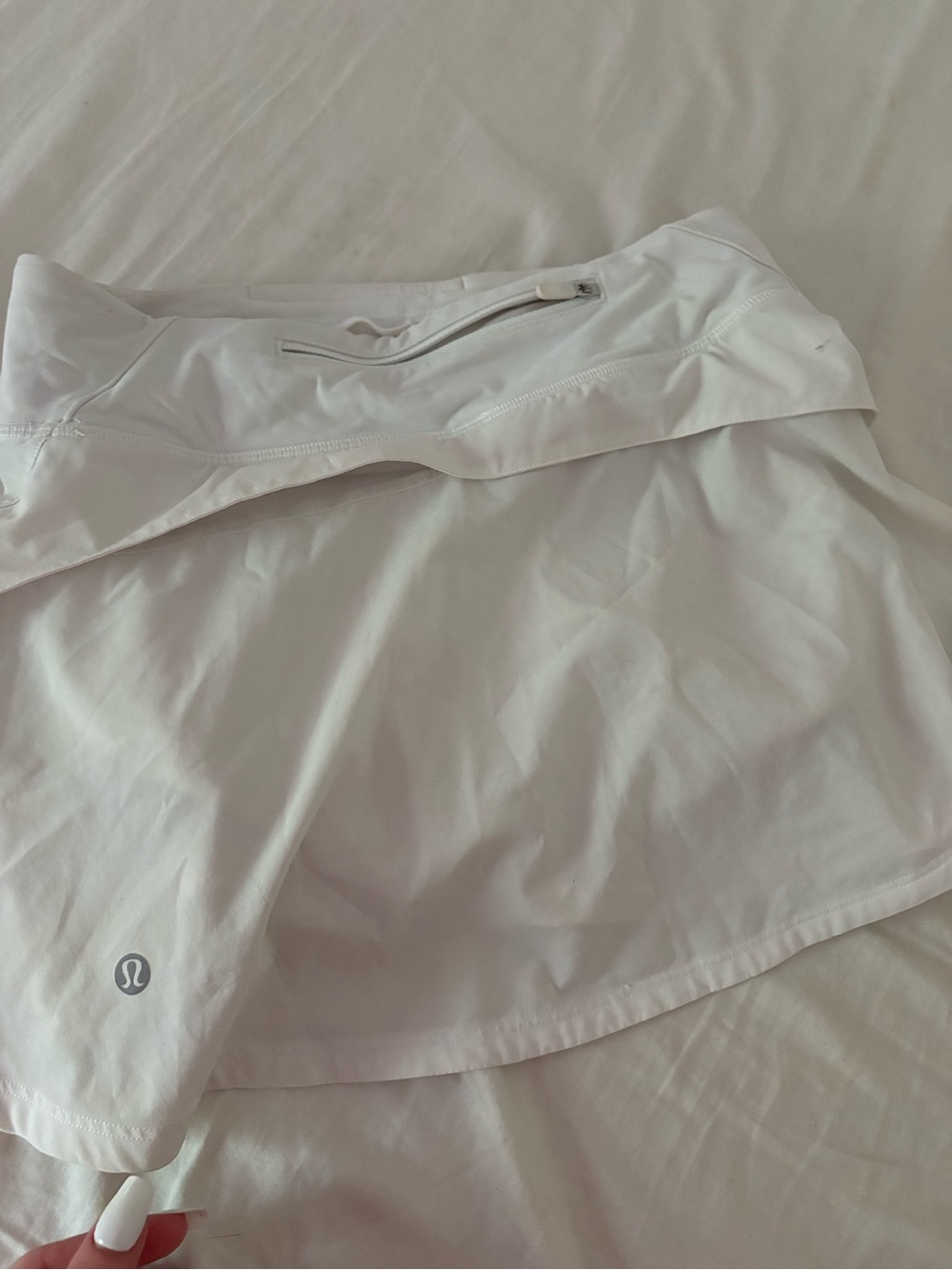 Lululemon Women's White Athletic Skort with Hidden Pocket